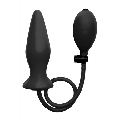 Ouch! Inflatable Silicone Plug Zwart Maatvrij | Shots