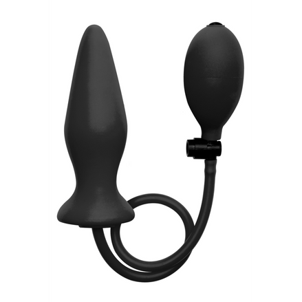 Ouch! Inflatable Silicone Plug Zwart Maatvrij | Shots