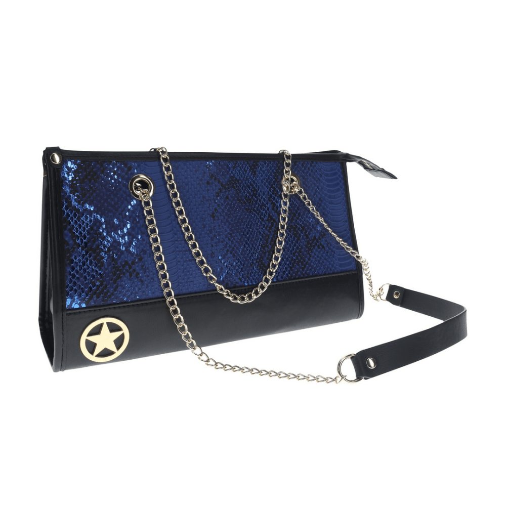 Blauwe Florence kit tas met rits en inhoud, stijlvol en praktisch ontworpen