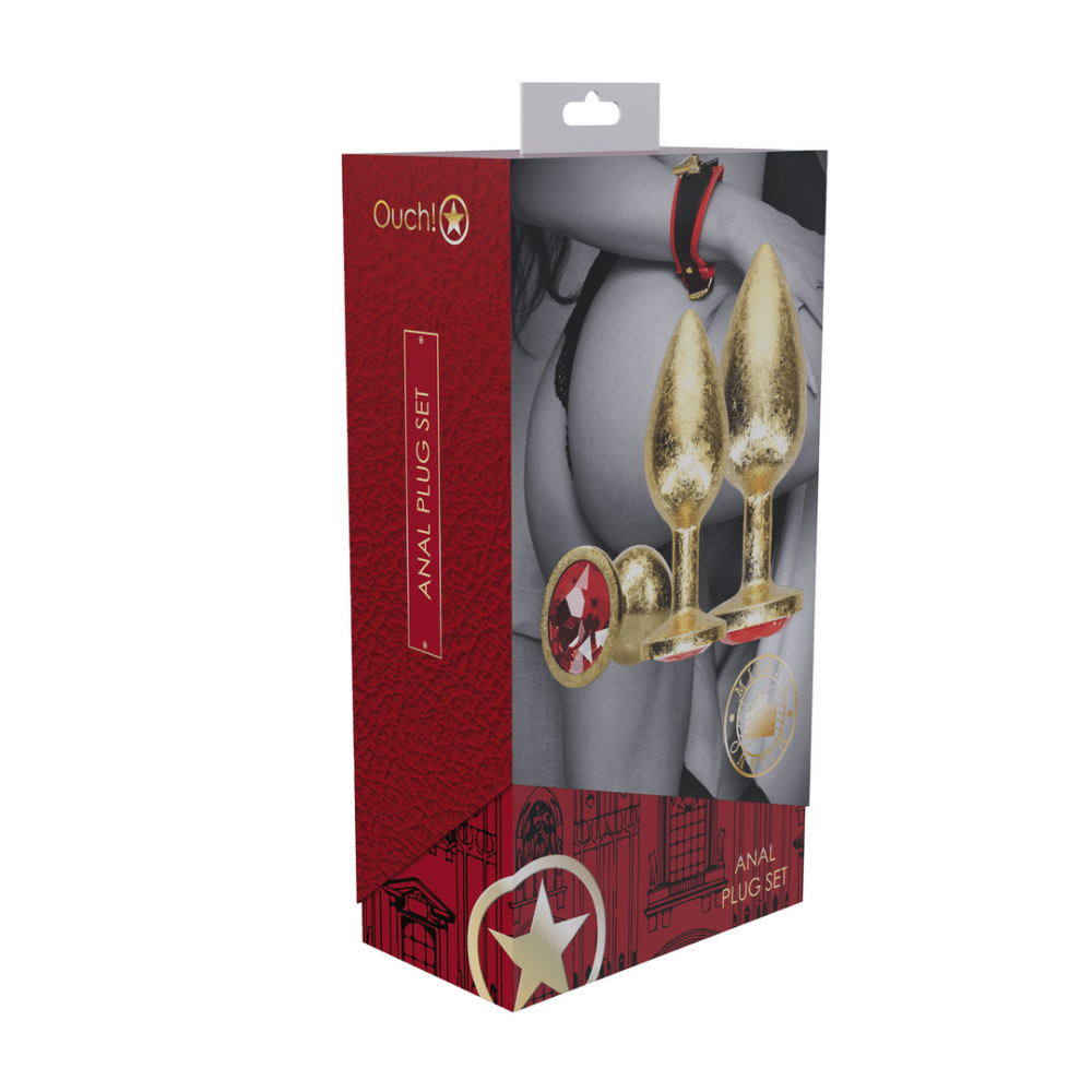 Ouch! Paris Collection Metalen Anale Plug Set | 3-delig Goud