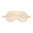 Ouch! by Shots Satin Mask goud, vooraanzicht op witte achtergrond met zachte glans, plooien en smalle elastische band