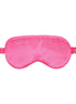 Ouch! by Shots Satin Mask Roze, satijnen blinddoek frontaal op witte achtergrond met zachte glans en ronde oogvorm