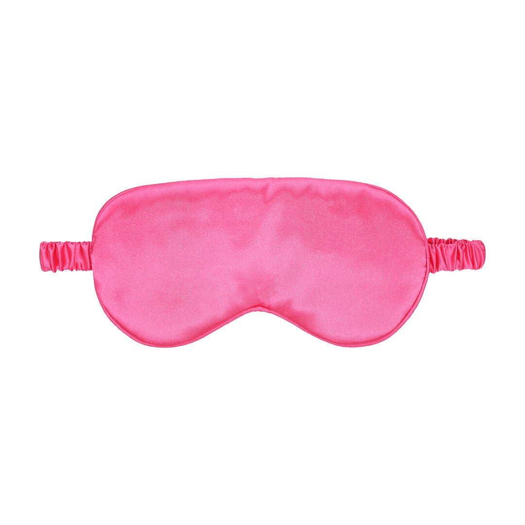 Ouch! by Shots Satin Mask Roze, satijnen blinddoek frontaal op witte achtergrond met zachte glans en ronde oogvorm