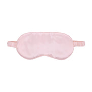 Ouch! by Shots Satin Mask poederroze, frontaal op witte achtergrond met zachte satijnglans en elastische bandjes