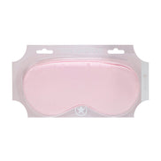 Ouch! by Shots Satin Mask poederroze in transparante blisterverpakking, frontaal weergegeven op witte achtergrond