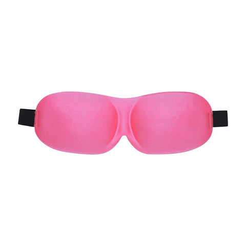 Ouch! by Shots 3D Mask roze, frontaal op witte achtergrond met zachte glans, afgeronde cups en zwarte elastische band
