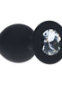 Ouch! Diamond Round Buttplug in de maat Medium, zwarte siliconen buttplug met ronde fonkelende steen in de basis