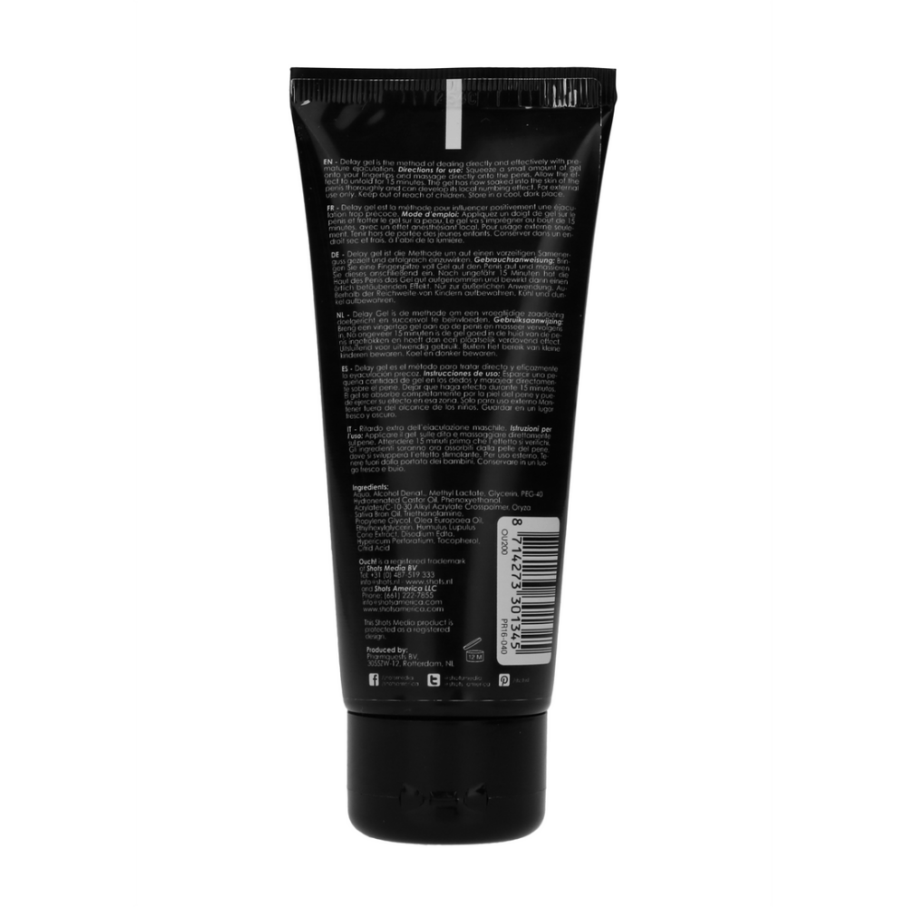 Tube Ouch vertraag gel 100 ml voor meer controle en langer genieten tijdens intiem contact