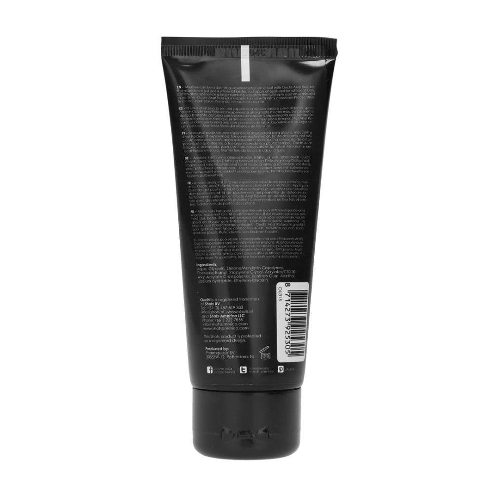 Tube Ouch anal relaxer gel 100 ml voor ontspannen en comfortabel intiem gebruik
