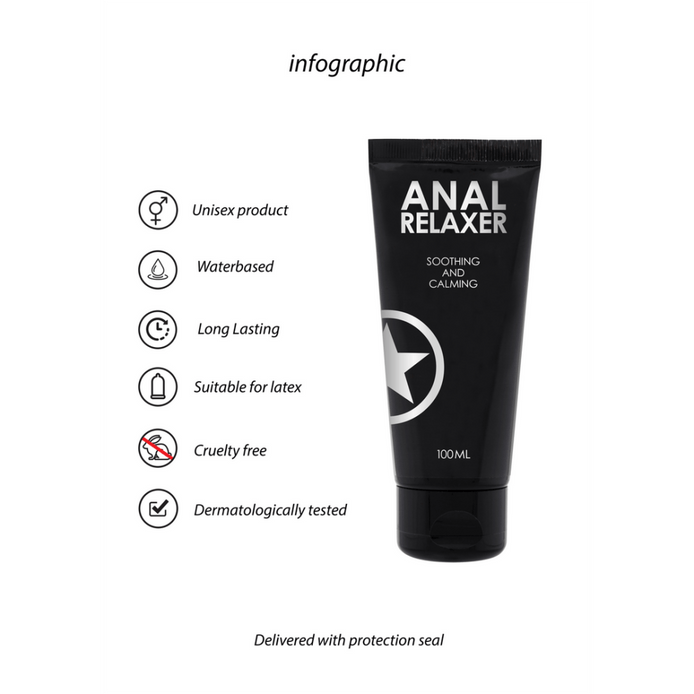 Ouch by Shots anal relaxer gel 100 ml met tube en overzicht van productinformatie