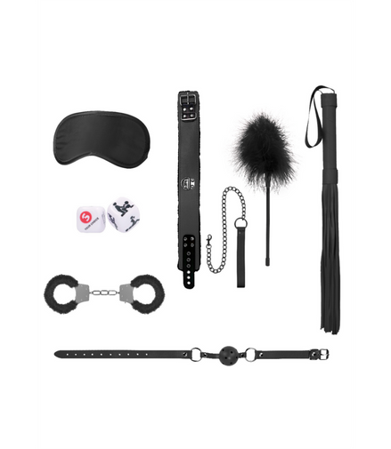 Zwarte Luxe Bondage Set met Halsband & Leiband | Complete SM Starterkit