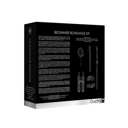 Beginners Bondage Kit met Boeien, Masker, Flogger en Kietelaar