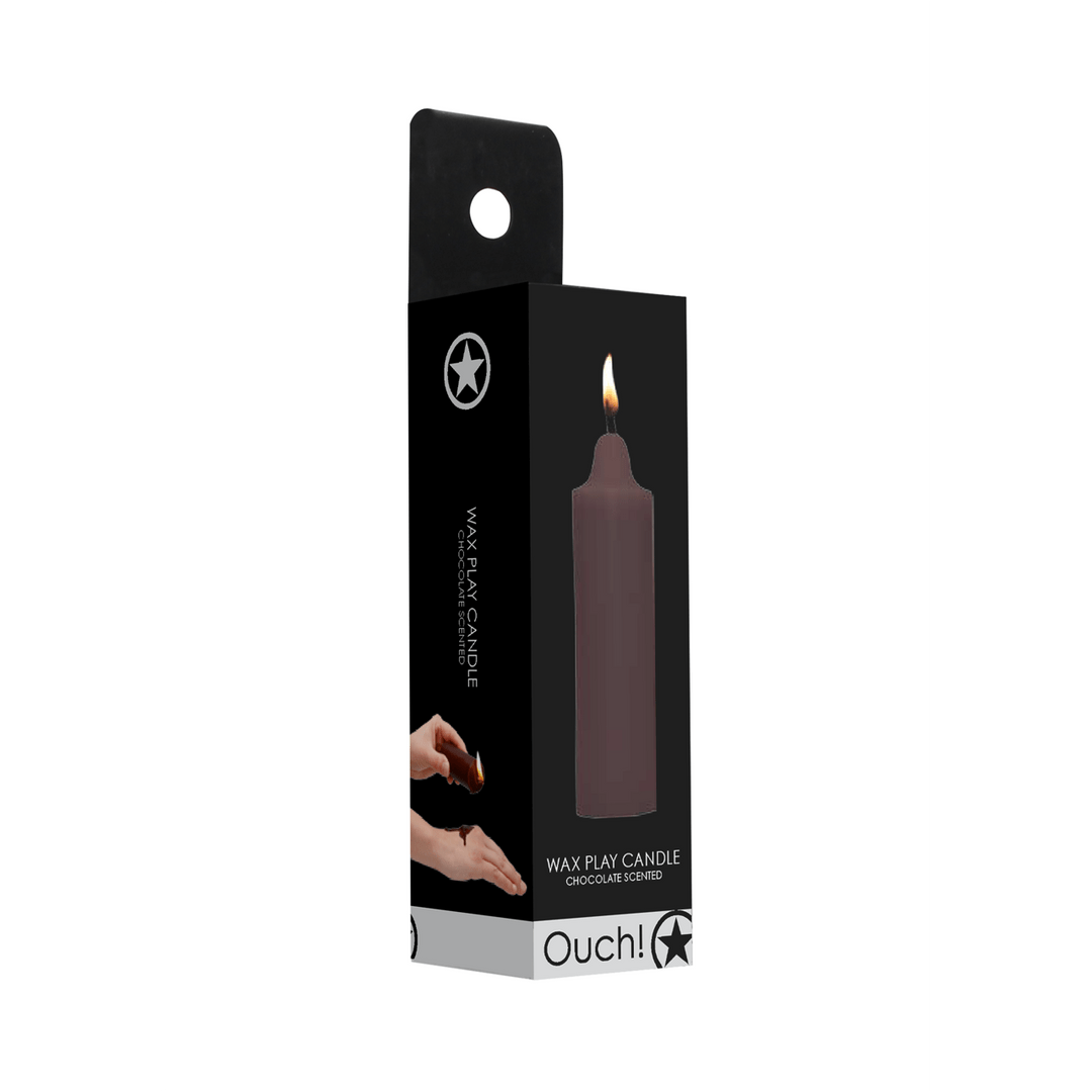 Ouch wax kaars chocolade met verpakking voor sensuele waxplay en spannende BDSM momenten