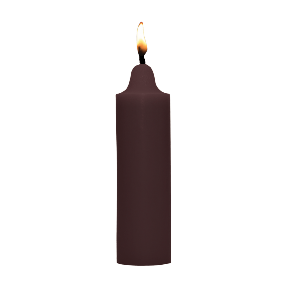 Ouch wax kaars chocolade los afgebeeld klaar voor gebruik tijdens waxplay momenten