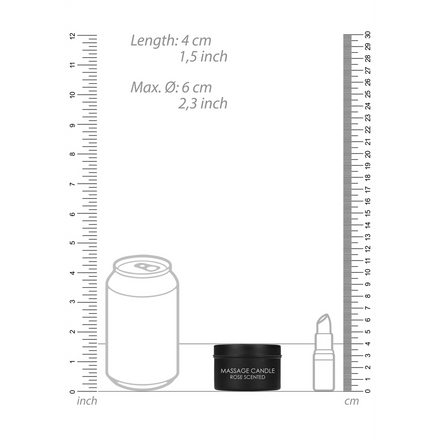 Ouch! Massagekaars Rozengeur 120 g | Sensuele warme lichaamsolie