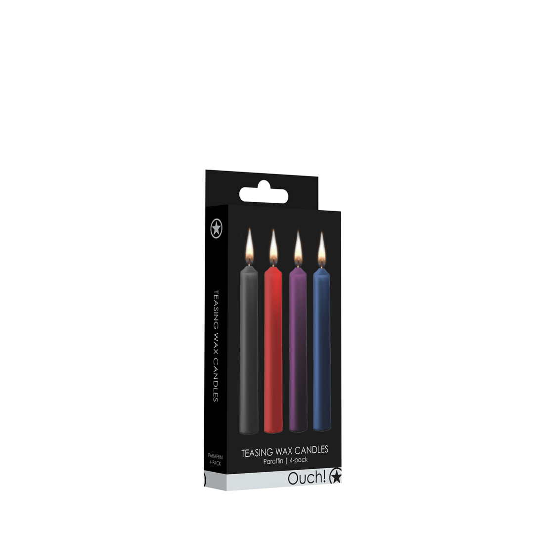 Ouch multicolor wax kaarsen in verpakking geschikt voor gecontroleerde wax play sessies