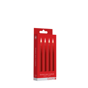 Ouch rode wax kaarsen in verpakking met productweergave voor gecontroleerde wax play