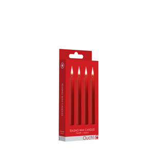 Ouch! Plagerige wax kaarsen rood 4 stuks | Sensueel BDSM spel