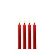 Ouch rode plagerige kaarsen set voor spannende wax play en sensuele massagesessies