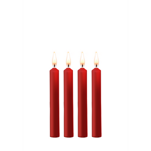 Ouch! Plagerige wax kaarsen rood 4 stuks | Sensueel BDSM spel