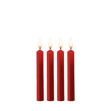 Ouch! Plagerige wax kaarsen rood 4 stuks | Sensueel BDSM spel