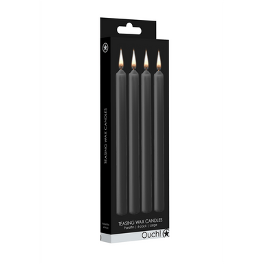 Autsch! Wachskerzen 4er Set, Groß Schwarz | Sinnliches Kerzenspiel