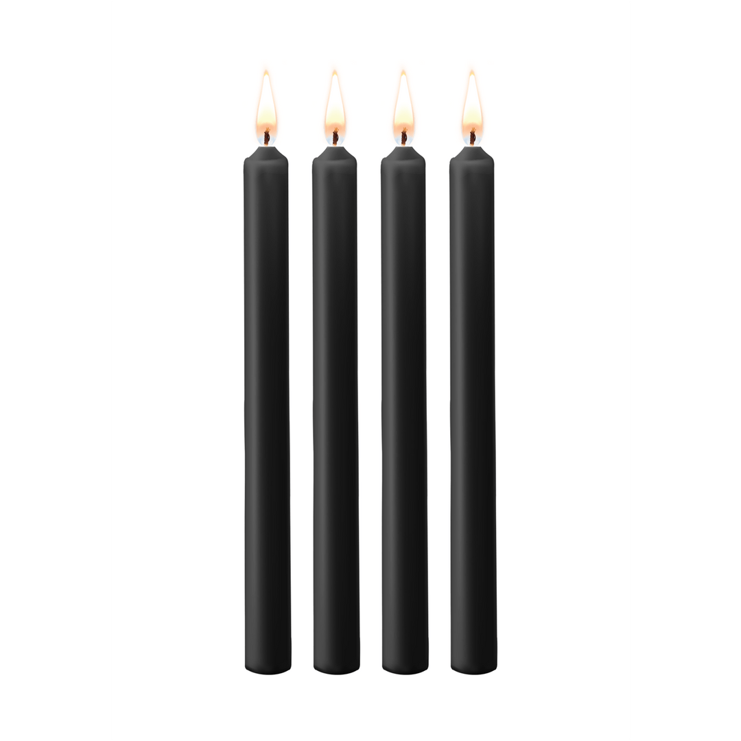 Ouch zwarte wax kaarsen set voor sensuele wax play en massage, geschikt voor beginners en gevorderden