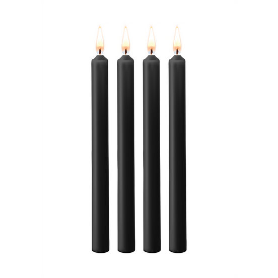 Ouch! Wax Candle Set 4 stuks groot zwart | Sensueel kaarsspel