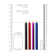 Ouch wax kaarsen multicolor met maat- en productoverzicht