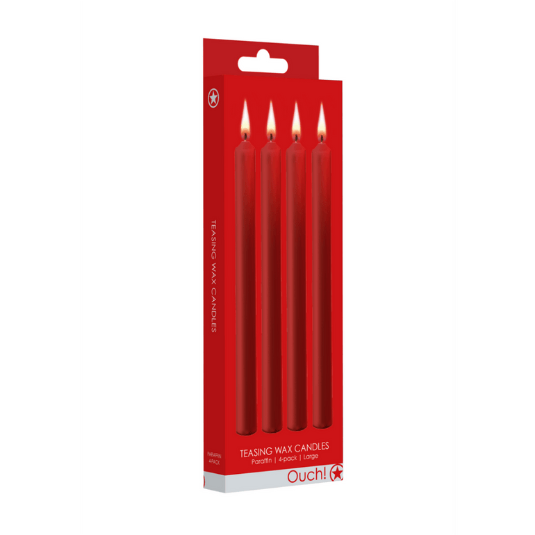Ouch! by Shots BDSM Kerzen rot | 4-teiliges großes Wachs-Spielset