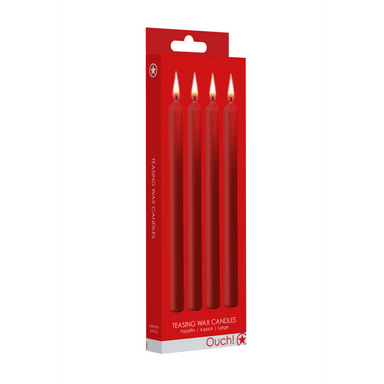 Ouch! by Shots BDSM Kerzen rot | 4-teiliges großes Wachs-Spielset
