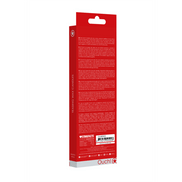 Ouch BDSM kaarsen rood, achterkant verpakking met productinformatie