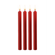 Ouch BDSM massagekaarsen set van 4 rode kaarsen