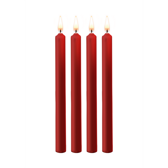 Ouch! by Shots BDSM kaarsen rood | 4 stuks grote wax play set