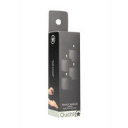 Ouch by Shots Tease Candles Disobedient, zwarte massagekaarsen set van 4 in luxe verpakking