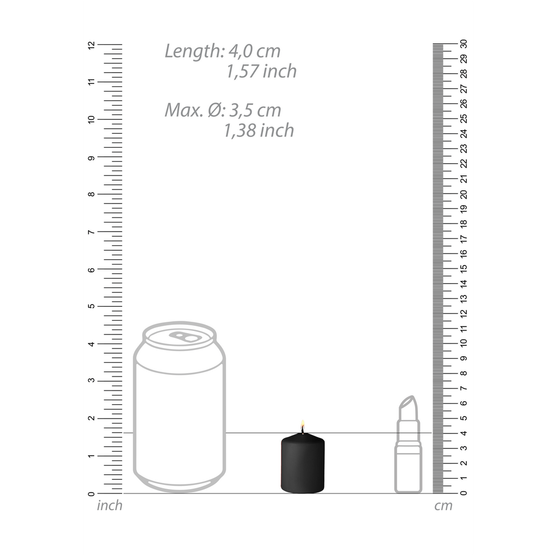 Ouch! by Shots Tease Candles Disobedient 4 stuks zwart | Massagekaarsen