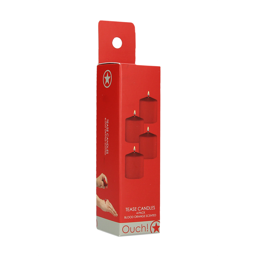 Ouch! by Shots Tease Candles Sinful Red 4-pack | Sensual massage candles