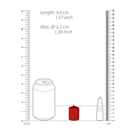 Ouch! by Shots Tease Candles Sinful Red 4-pack | Sensual massage candles