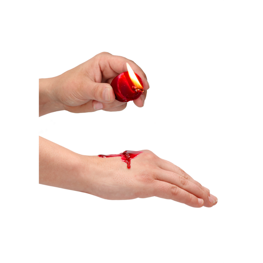 Ouch! by Shots Tease Candles Sinful rood 4 stuks | Sensuele massagekaarsen