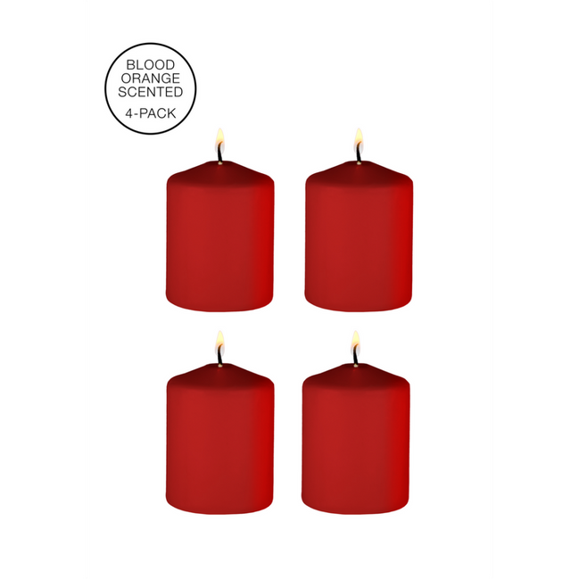 Ouch! by Shots Tease Candles Sinful Red 4-pack | Sensual massage candles