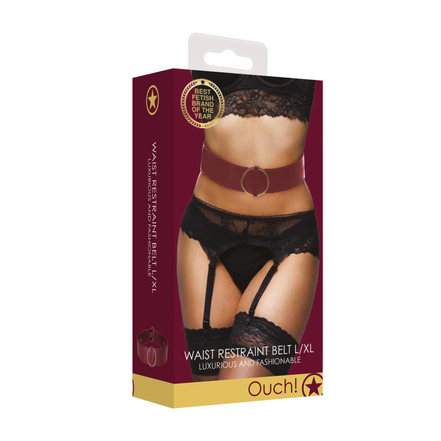 Taillengürtel mit Bondage-Ringen - L/XL