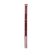Verticale rode strap van de tailleband met metalen ringdetail voor stevige grip en elegante bondage styling