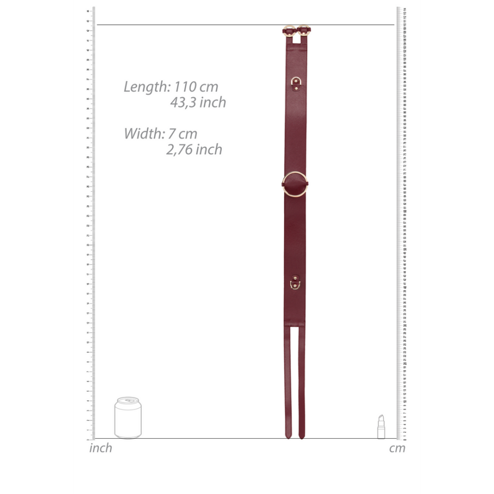Taillengürtel mit Bondage-Ringen - L/XL