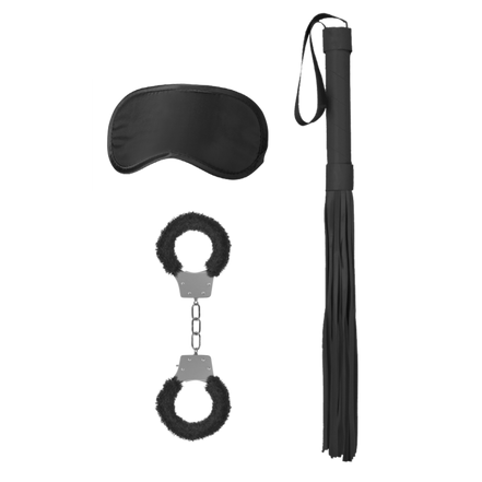 Schwarz/Weißes Bondage-Set | Aufregendes SM-Starterpaket für Paare