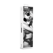 Close-up productdetail, fluwelen boeien met bevestiging, zwart wit, beginnersset