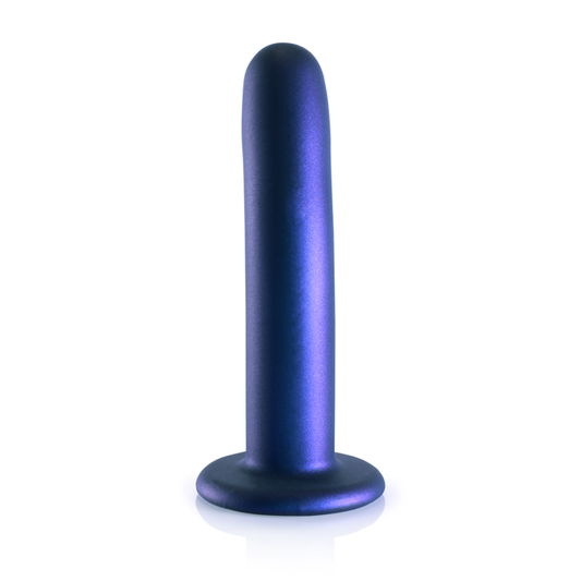 G-Punkt-Dildo aus glattem Silikon – 6'' / 14,5 cm – Metallic-Blau | Autsch! von Shots