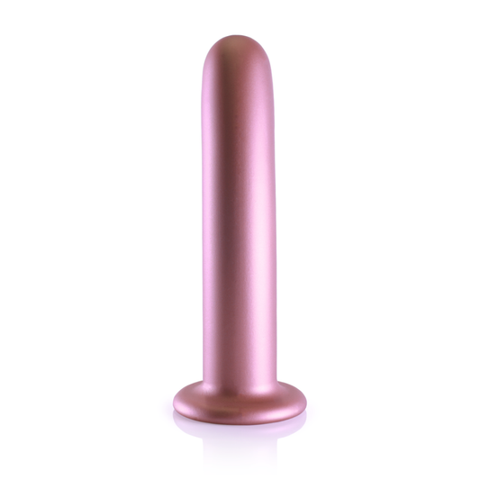 Smooth Silicone G-Spot Dildo - 7'' / 17 cm - Rose Gold | Ouch! by Shots