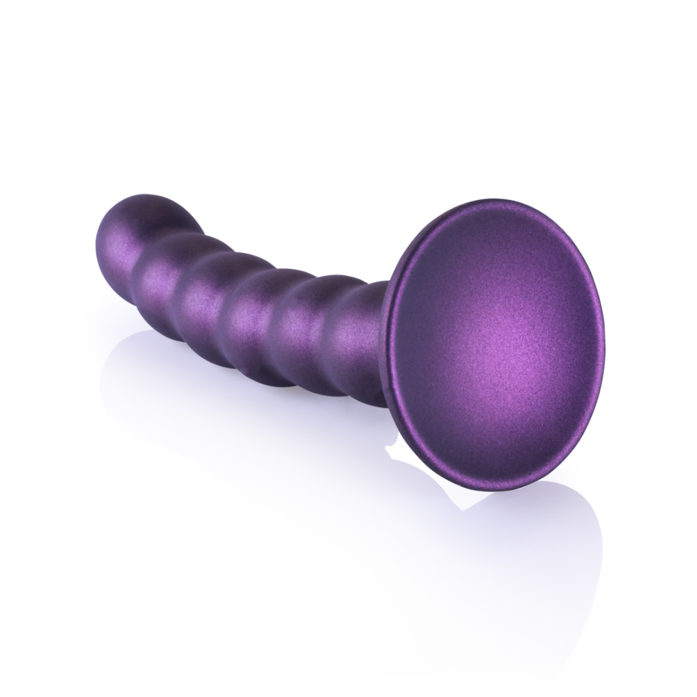 G-Punkt-Dildo aus Silikon mit Perlen – 5'' / 13 cm – Metallic-Lila | Autsch! von Shots