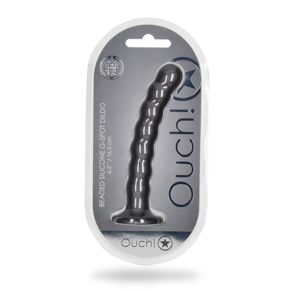 G-Punkt-Dildo aus Silikon mit Perlen – 6,5'' / 16,5 cm – Rotguss | Autsch! von Shots