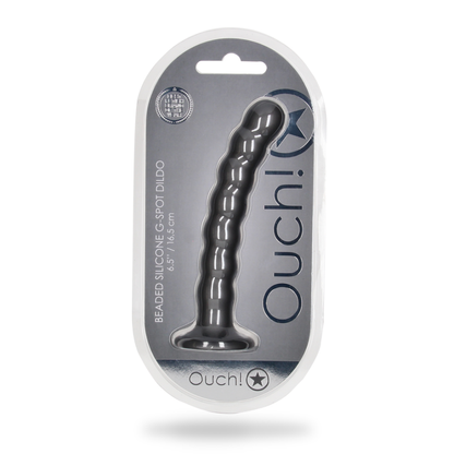 G-Punkt-Dildo aus Silikon mit Perlen – 6,5'' / 16,5 cm – Rotguss | Autsch! von Shots